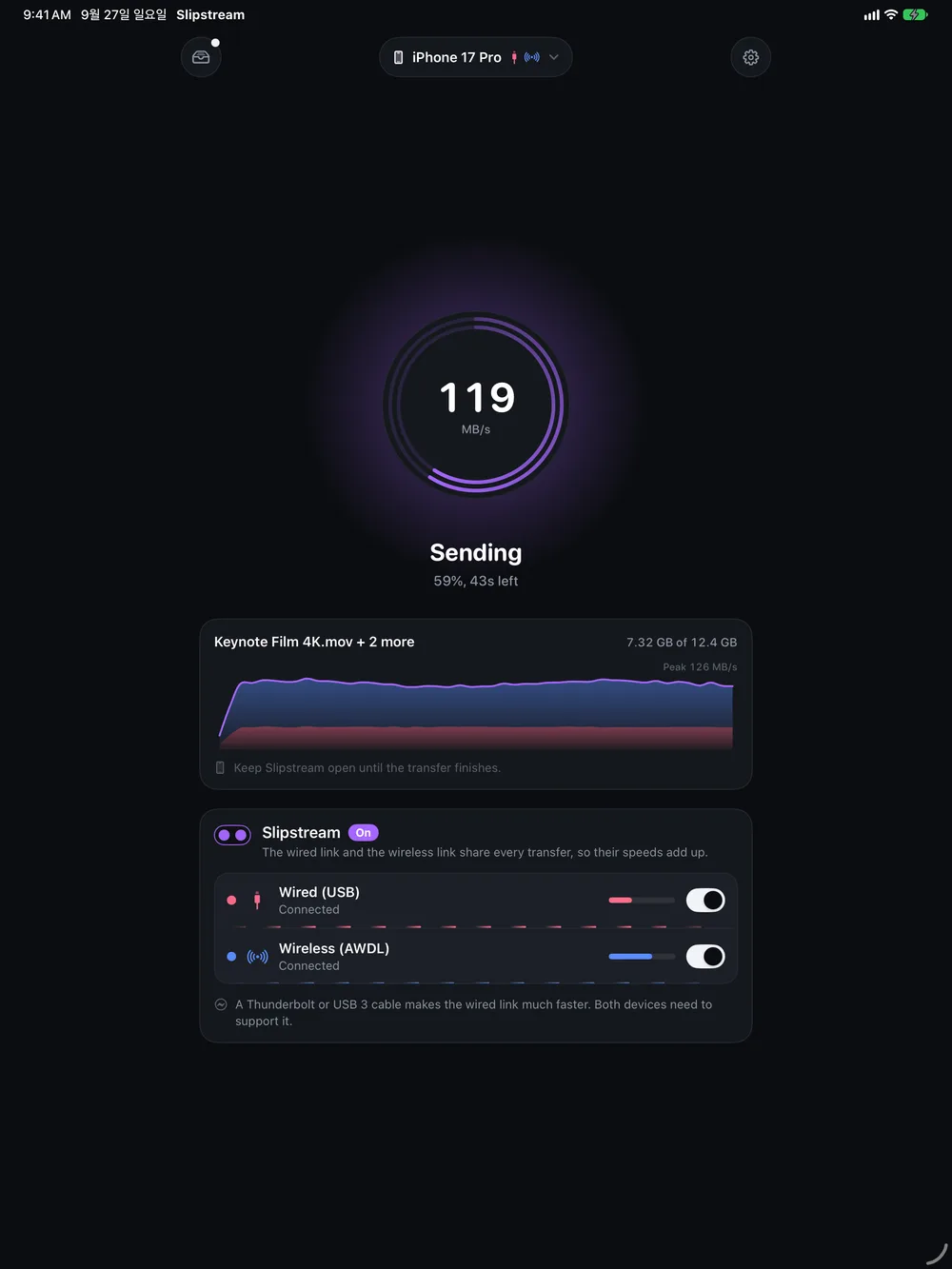 Slipstream on iPad